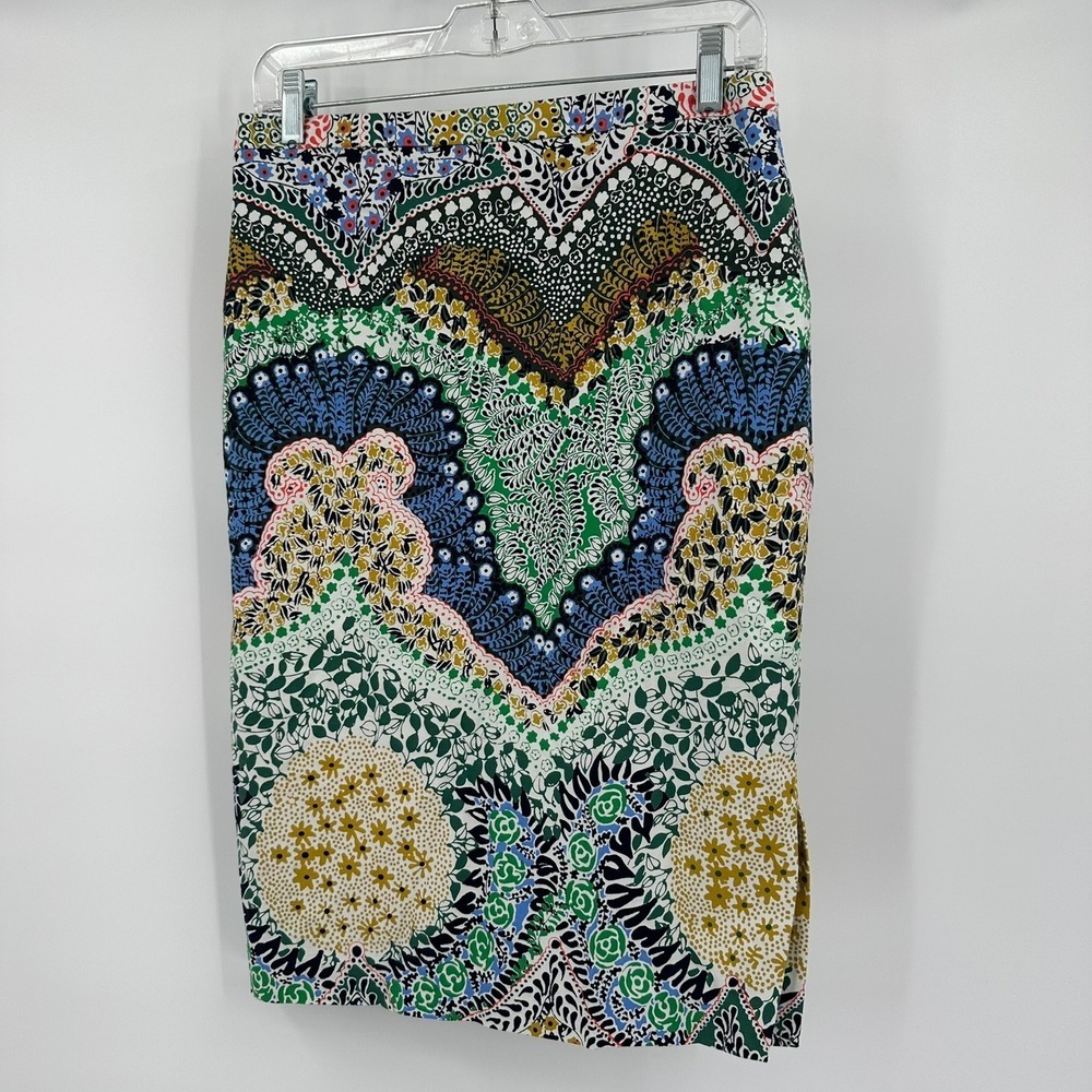 Moulinette Soeurs Anthropologie Paisley Floral Pencil Skirt Size 8 Maximalist